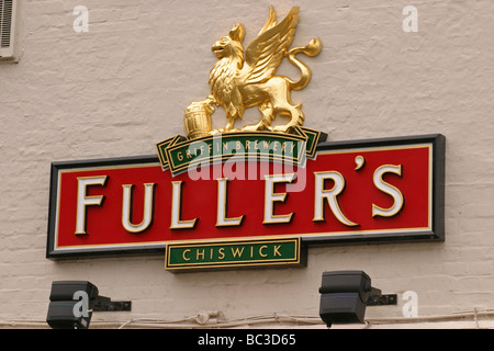 Gualchiere Brewery segno Foto Stock