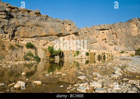 Wadi Ghul Al Dakhiliyah regione Sultanato di Oman Foto Stock