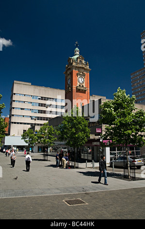 Torre dell orologio nottingham victoria shopping centre Foto Stock