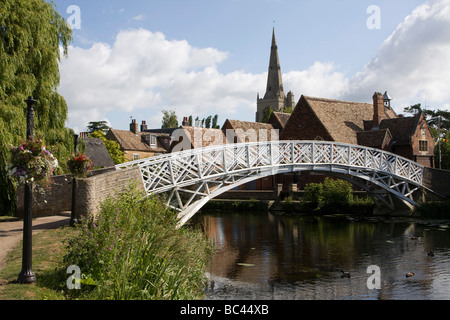 Ponte cinese fiume Ouse Godmanchester villaggio quartiere Huntingdonshire del Cambridgeshire England Regno Unito GB Foto Stock