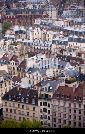 Lo skyline di Parigi tetti Foto Stock