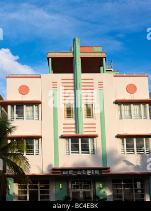South Beach di Miami, Art Deco Hotel, McAlpen Hotel sulla Ocean Drive Foto Stock