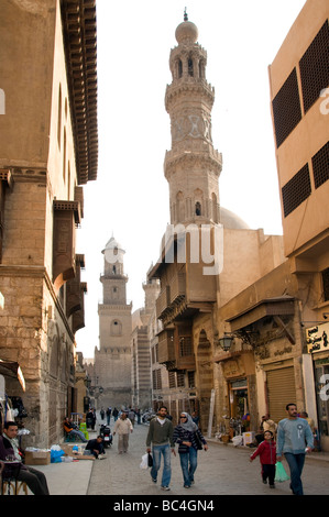 Khan el Khalili Cairo Islamico Egitto Bazaar Souk souk risale al 1382 Djaharks emiro el-Khalili caravanserai Foto Stock