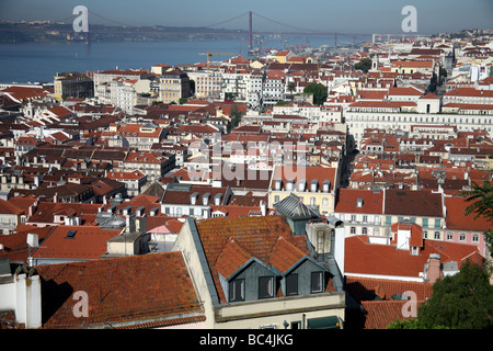 Vista da Saint George Castle Lisbona Foto Stock