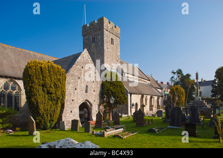 St Illtuds Chiesa Llantwit Major Glamorgan Galles Foto Stock