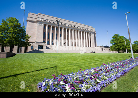 Il Parlamento Finlandese Costruzione casa in Helsinki Finlandia Foto Stock