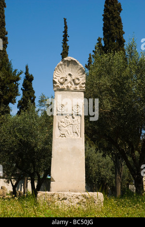 Strada di tombe Kerameikos nella Gazi quartiere di Atene Grecia Europa Foto Stock