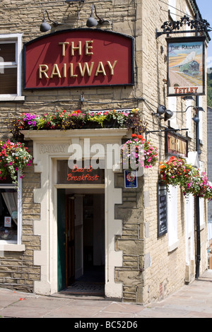 Halifax grande mercato centro città Metropolitan Borough of Calderdale West Yorkshire Inghilterra UK GB Foto Stock