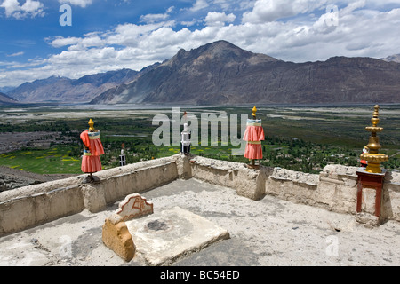 Nubra Valley View da Diskit Gompa. Ladakh. India Foto Stock