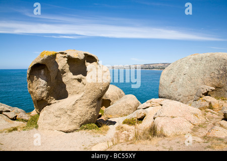 Ombrello di Granito Roccia Isola Victor Harbor South Australia Foto Stock