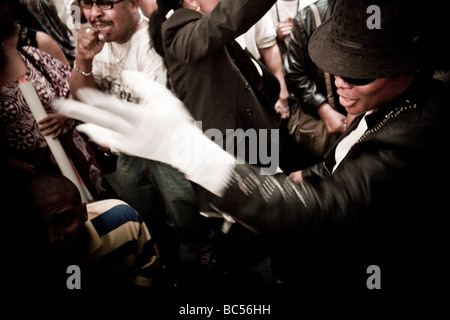 Veglia detenute al di fuori del Teatro Apollo di Harlem, a New York City, N.Y. su Giugno 26th, 2009. Foto Stock