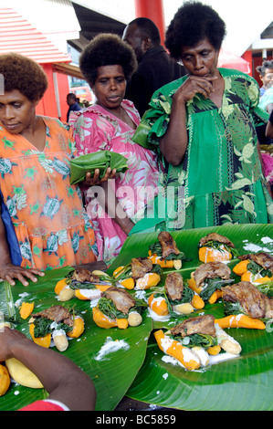 Mercato centrale di port vila vanuatu Foto Stock