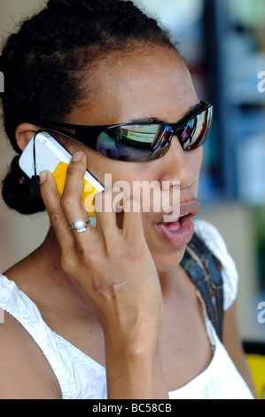 Ragazza port vila vanuatu Foto Stock