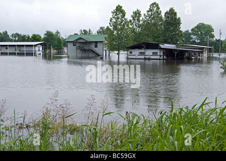 Inondazioni del fiume Foto Stock