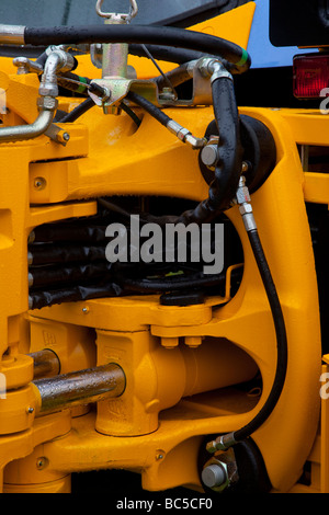 Close-up di JCB macchine di scavo Foto Stock