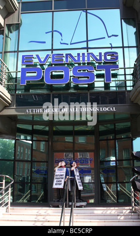 Il Nottingham Evening Post giornale locale ufficio a Nottingham, Inghilterra, Regno Unito Foto Stock