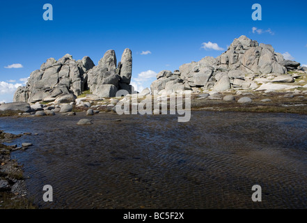 Tori di granito sul Ramshead gamma nel Kosciuszko National Park Foto Stock