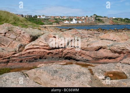 La costa del Firth of Forth a Crail, Fife. Foto Stock