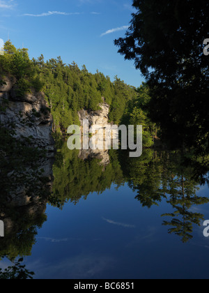 Fiume Eramosa paesaggio naturale Ontario Canada Foto Stock