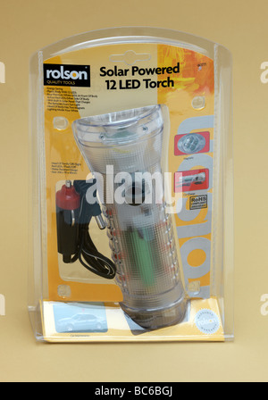 Alimentato con energia solare torcia Foto Stock