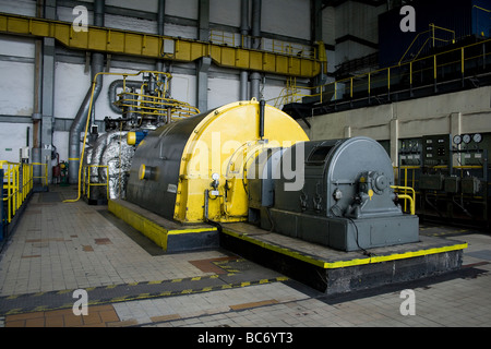 Sala di produzione della CE Wybrzeze power plant da Gdansk. Foto Stock