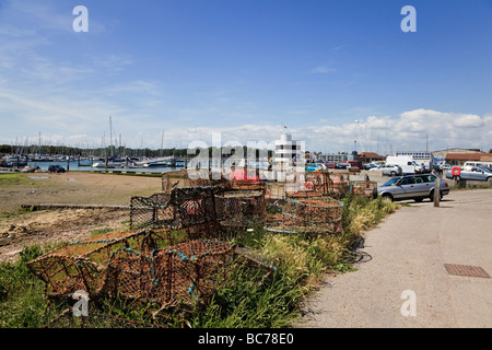 Lobster Pot sulla banchina a Warsash sul fiume Hamble Hampshire REGNO UNITO Foto Stock