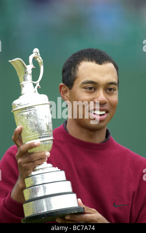 British Open di golf vincitore Tiger Woods a St Andrews nel 2000 Foto Stock