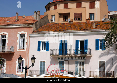 Fronte mare casa proprietà a Calvi,holday popolare destinazione in Corsica,Francia Foto Stock