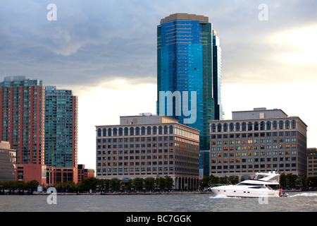 Jersey City Waterfront Fiume Hudson Foto Stock