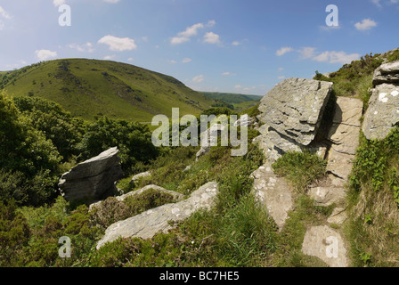 La valle delle rocce lynton in devon Foto Stock