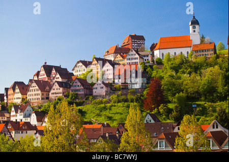 Altensteig Baden Wurttemberg Schwarzwald Foresta Nera in Germania Foto Stock