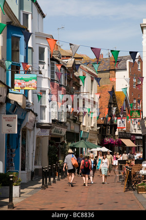 Hastings Old Town nel Sussex, Inghilterra. Foto Stock