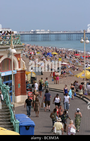 La spiaggia di Brighton UK 1 Luglio 2009 Foto Stock