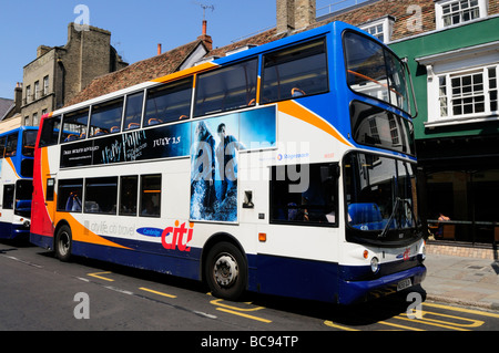 Stagecoach Citi double decker bus in Bridge Street, Cambridge Inghilterra REGNO UNITO Foto Stock