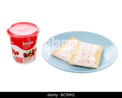 Pop crostate con crema singolo Foto Stock