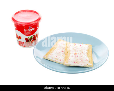 Pop crostate con crema singolo Foto Stock