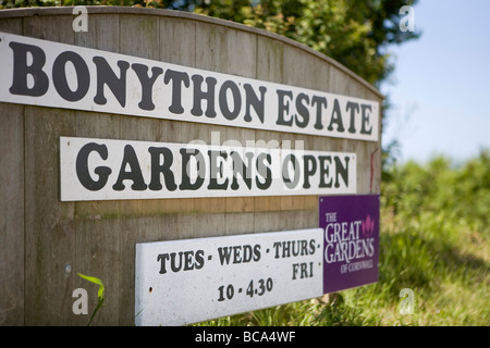 Bonython Estate Gardens digital signage Foto Stock