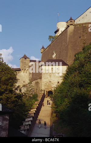 La fortezza di Hohensalzburg di Salisburgo, Austria Foto Stock