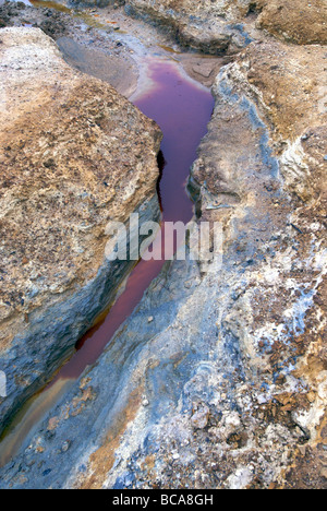 Le Colline Metallifere, Toscana. Area contaminata da rifiuti di miniera Foto Stock