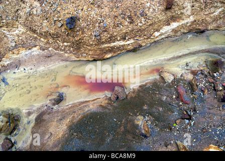 Le Colline Metallifere, Toscana. Area contaminata da rifiuti di miniera Foto Stock