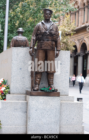 War Memorial soldato Martin Place CBD Sydney NSW Australia Foto Stock