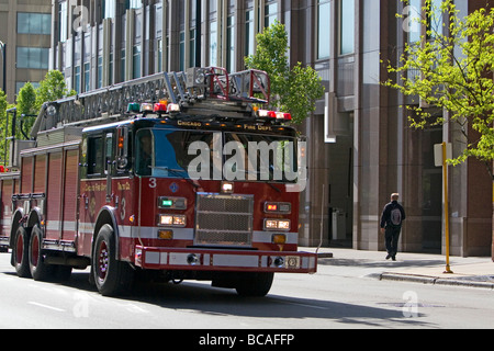 Motore Fire in downtown Chicago Illinois USA Foto Stock