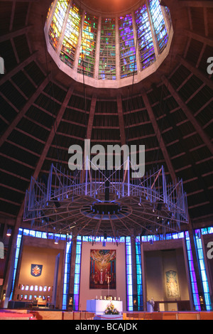 All'interno di Liverpool Cattedrale Metropolitana di Cristo Re, Merseyside, Regno Unito Foto Stock