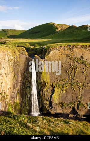Speke mulino della cascata di bocca sulla North Devon Coast Heritage Estate sun England Regno Unito Regno Unito GB Gran Bretagna Isole Britanniche e Foto Stock