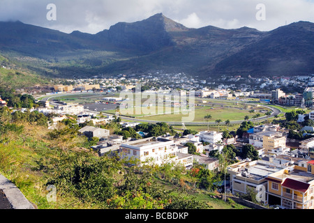 Il campo di regata dalla massa elevata al di sopra di Port Louis, Maurizio Foto Stock