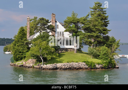 Casa su una delle mille isole, Ontario, Canada Foto Stock