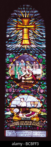 Vetrata di San San Paolo s Cattedrale Anglicana Namirembe Kampala Uganda Africa orientale Foto Stock