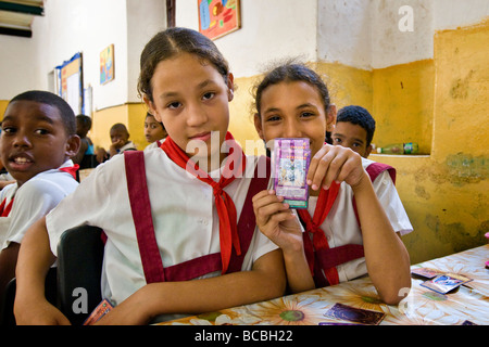 Cuba havana all ora di pranzo nella scuola Foto Stock