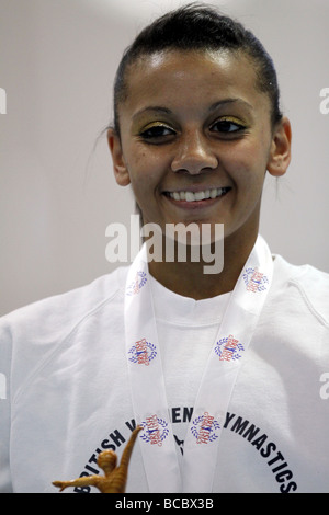 Rebecca becky downie nottingham basato womens ginnasta e due volte womens british ginnastica campione senior Foto Stock