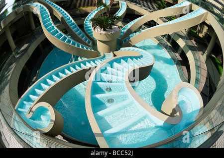Marina Mandarin Spiral Fountain, Singapore SIN Foto Stock
